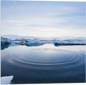 WallClassics - Drapeau - Glace fondante - 50x50 cm Photo sur Drapeau Polyester