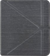 Goodline® - Kobo Libra 2 (7") N418 - Origami Hoes / Slimfit Sleepcover - Houtpatroon Zwart