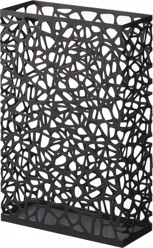 Porte-parapluie Yamazaki Umbrella Stand - Nest - rectangulaire noir - acier inoxydable