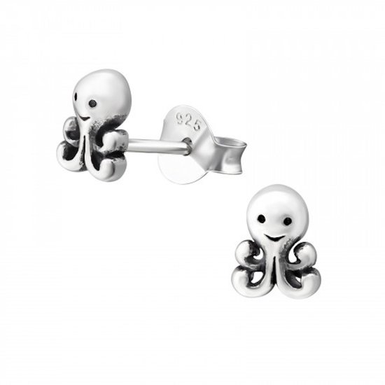 Octopus oorbellen - 925 Sterling zilver