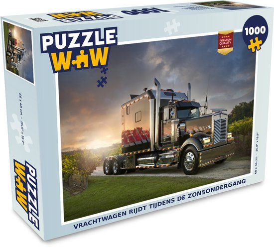 Puzzle Camion conduit pendant le coucher du soleil - Puzzle - Puzzle 1000  pièces