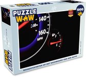 Puzzel Brandstofmeter op het dashboard van een auto - Legpuzzel - Puzzel 1000 stukjes volwassenen