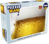 Puzzel Overvol glas bier met condensatie - Legpuzzel - Puzzel 1000 stukjes volwassenen