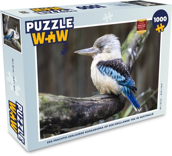 Puzzle Un kookaburra coloré sur une branche bouclée en Australie - Puzzle - Puzzle 1000 pièces adultes