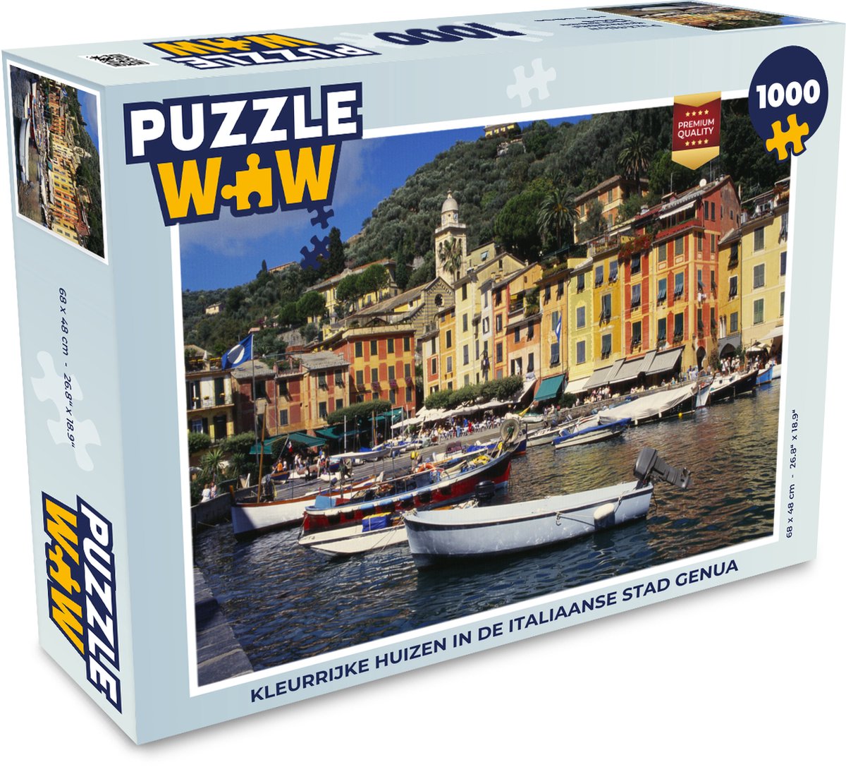 Puzzel Genua - Huis - Boot - Legpuzzel - Puzzel 1000 stukjes volwassenen