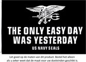 US Navy Seals Vlag 150x90CM - The Only Easy Day Was Yesterday - Motivational - Bootcamp - Training - Flag Polyester
