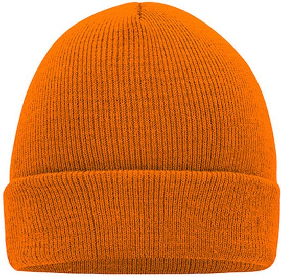 Myrtle Beach 'Knitted Cap' Beanie Oranje