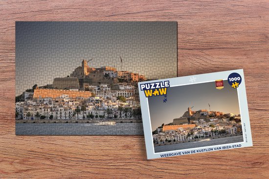 Puzzle Vue du littoral de la ville d' Ibiza- Puzzle - Puzzle 1000 pièces  adultes -... | bol.com