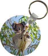 Sleutelhanger - Koala - Lucht - Takken - Kinderen - Jongens - Meiden - Plastic - Rond - Uitdeelcadeautjes