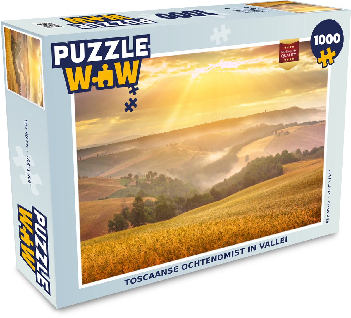 Puzzel Mist - Zon - Landschap - Legpuzzel - Puzzel 1000 stukjes volwassenen