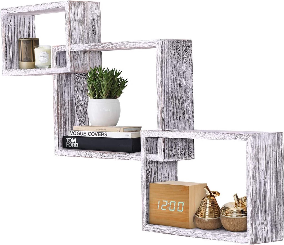 Zwevende plank XL4 push fix eiken fineer met schors 38mm 80x23,5cm