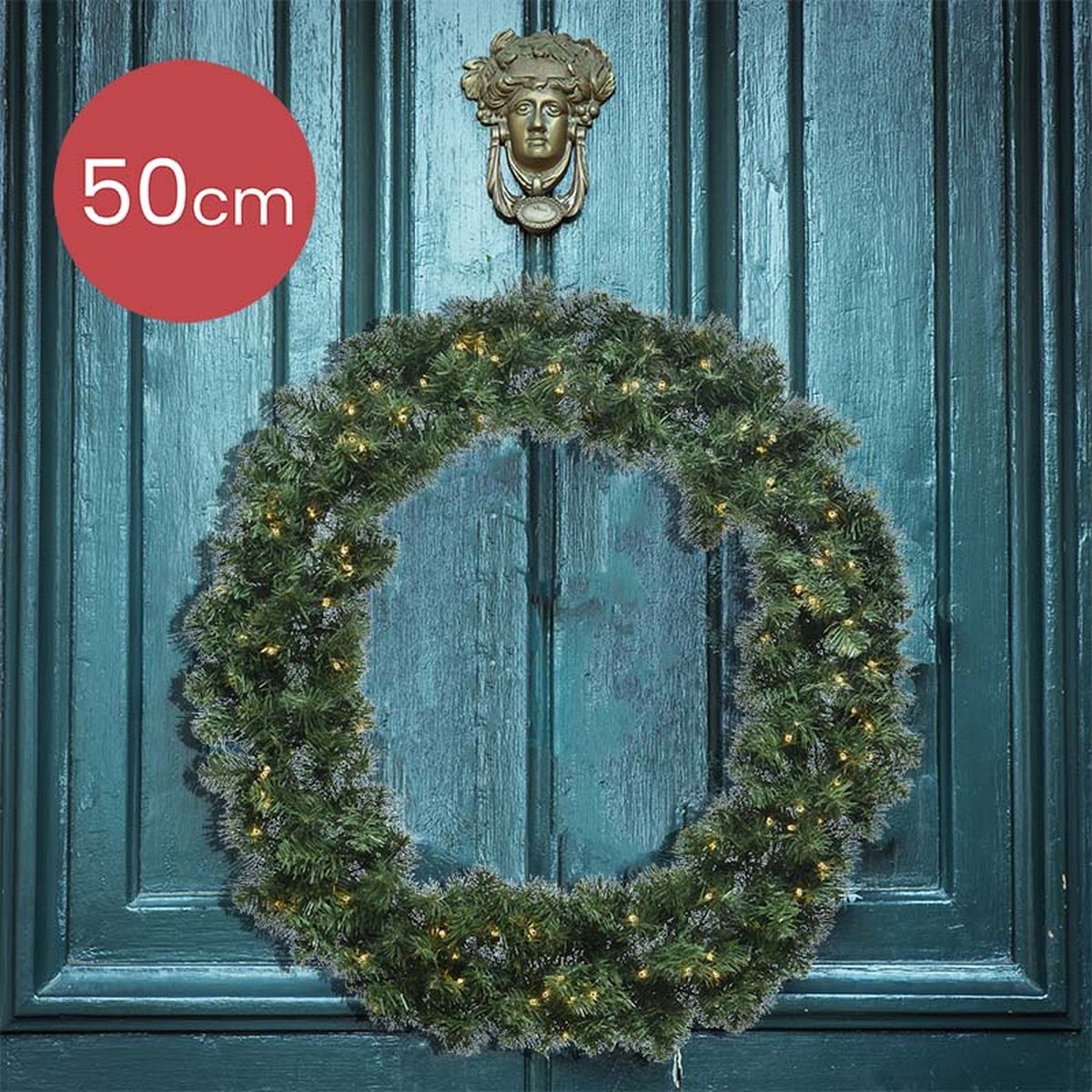 Kerstkrans Imperial Ø50cm met ledlichtjes met timerfunctie