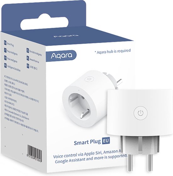 Aqara Smart Plug Adapter EU - Contrôlez les appareils avec votre mobile - Aqara APP - Google Assistant - Amazon Alexa - Smart Home Plug - Compteur d'énergie