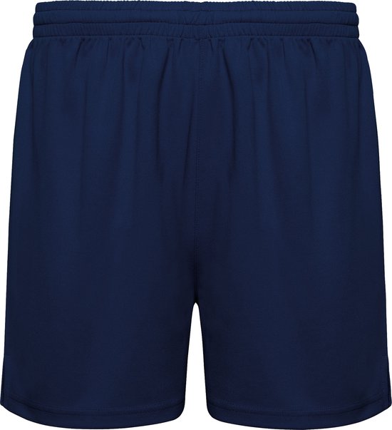 Foto: Donker blauwe heren sportbroek zonder binnenbroek en elastische band met koord model player maat l