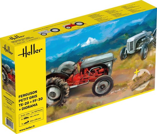 1:24 Heller 50326 Ferguson Petit Gris Tracteur 2x avec Diorama Kit  plastique | bol