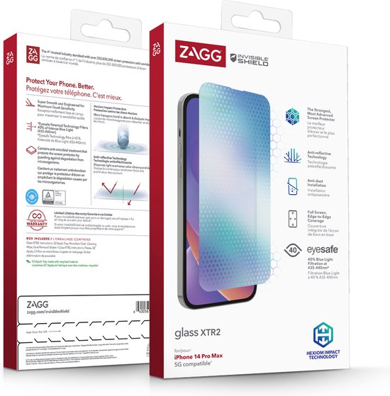 Invisible Shield Glass XTR Screenprotector iPhone 14 Pro Max