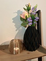 Vase imprimé en 3D - 20 cm - motif ondulé