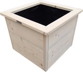 Plantenbak - Bloembak - steigerhout - Garden & Furniture - 80cm x 80cm x 80cm White wash