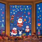 Festivz Autocollants de fenêtre Père Noël - Décoration de Noël - Décoration de fête - Rouge - Vert - Wit - Fête