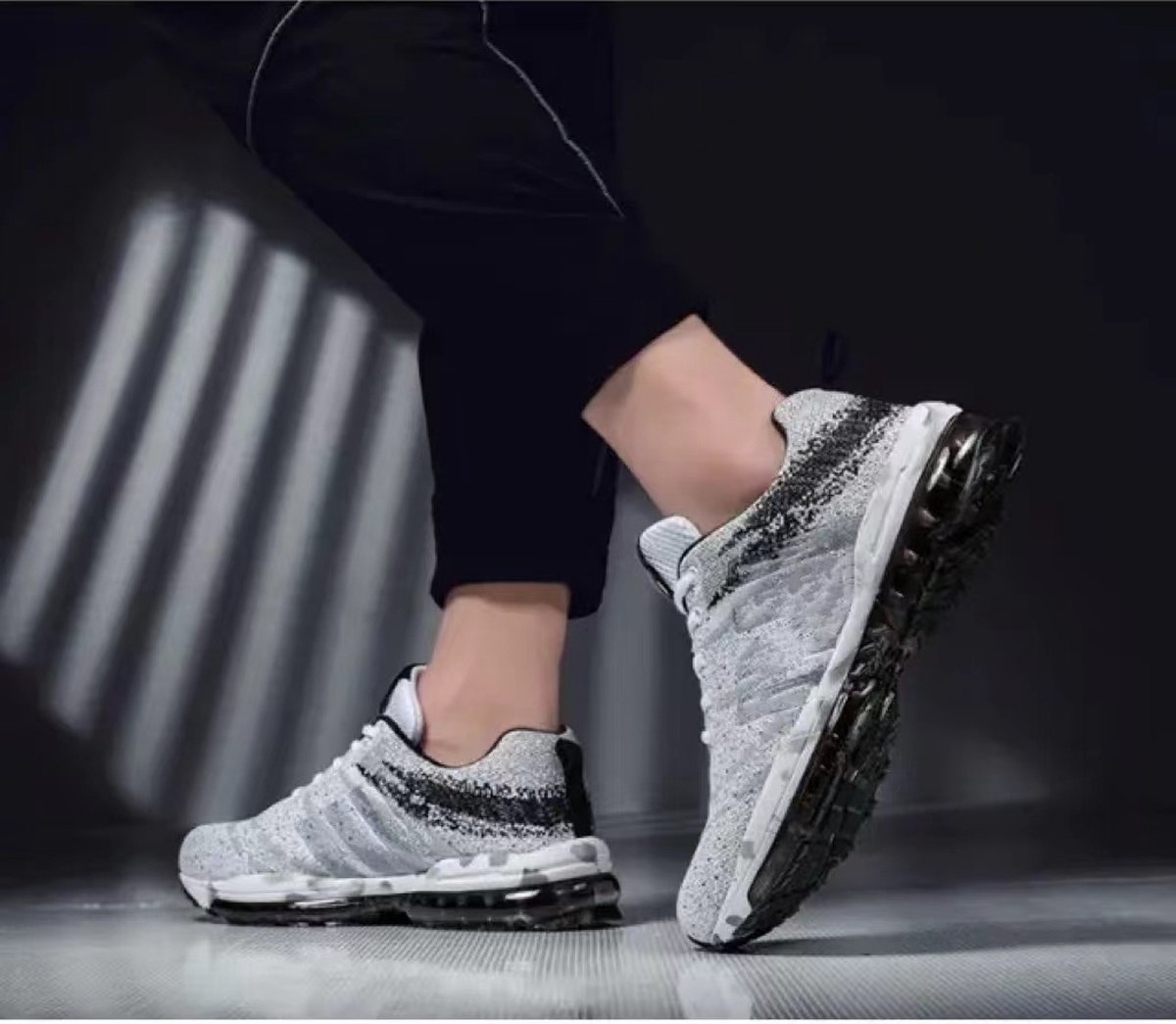 Sneakers heren wit zwart maat 38