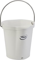 Vikan Emmer 56885 - 6 Liter - Wit - Stevige Emmer - Chemicaliën bestendig - Maximaal 100°C - Geschikt voor Voedselverwerking en Schoonmaakwerkzaamheden