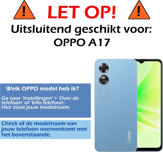 Attention! Uniquement adapté pour OPPO A17. Téléphone OPPO A17 bleu.