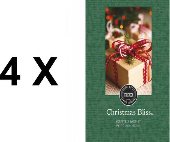 Bridgewater Geurzakjes Christmas Bliss voordeelverpakking 4 stuks