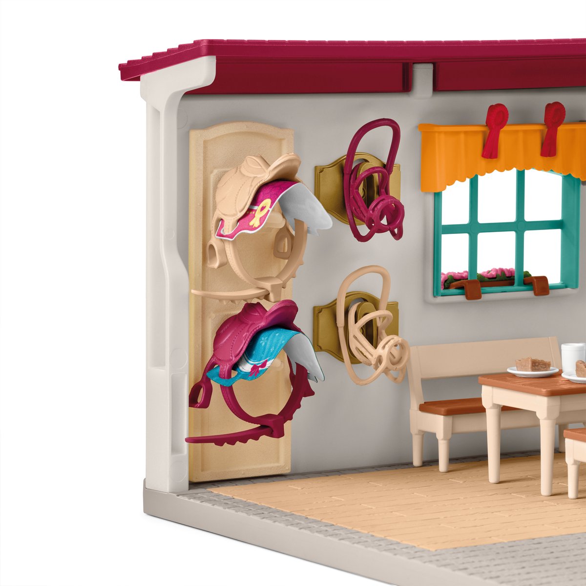 Schleich HORSE CLUB Zadelkamer- Beweegbaar Figuurtje - Afneembaar Zadel & Hoofdstel - Paarden Speelgoed - Kinderspeelgoed - 42591 — afbeelding 9