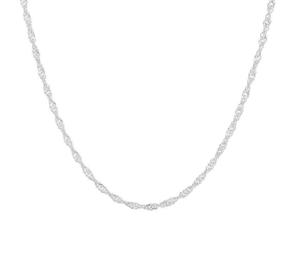 Zilver Gerhodineerde Collier singapore 1 1328564 45 cm