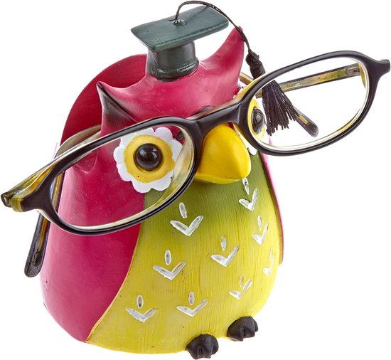 Repose-Lunettes Design Owl Orange – Support Mignon Et Pratique Par Pylones, Pour Bureau Ou Chevet