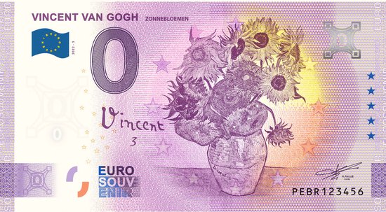 Afbeelding van het spel 0 Euro biljet 2022 - Van Gogh Zonnebloemen