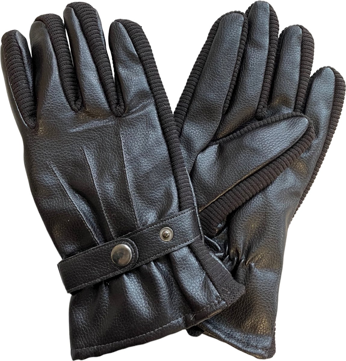 Gloves Lederen Handschoenen gevoerd met Velvet Fleece - Kleur: Bruin - Heerlijk warm