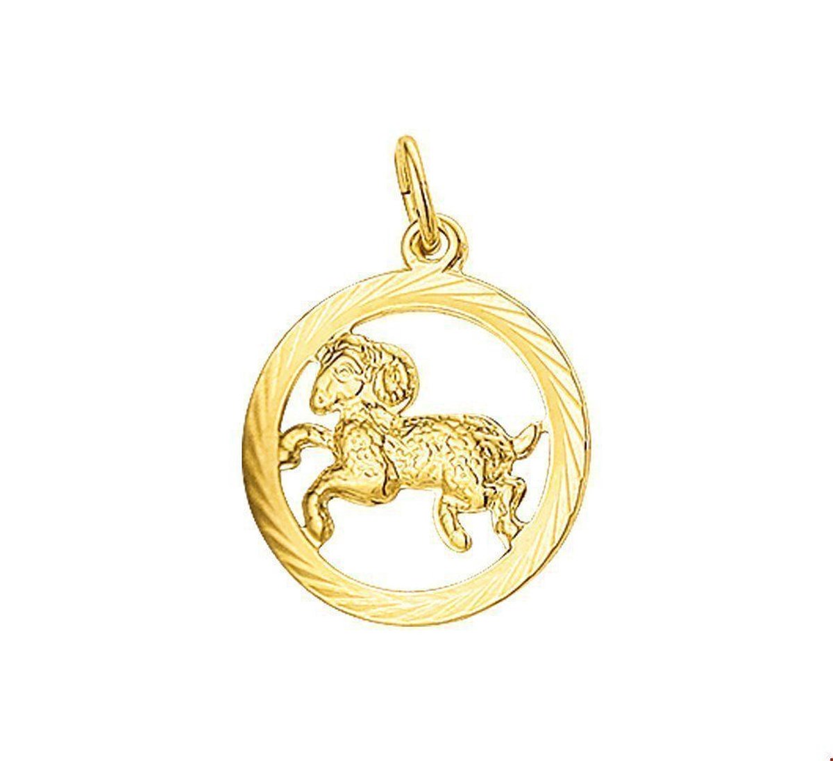 Geelgouden Hanger sterrenbeeld ram gediamanteerd 4005640