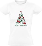 T-shirt femme Merry Woofmas | Noël | Chien | Chiens | Chemise de Noël | cadeau de Noël | Chemise