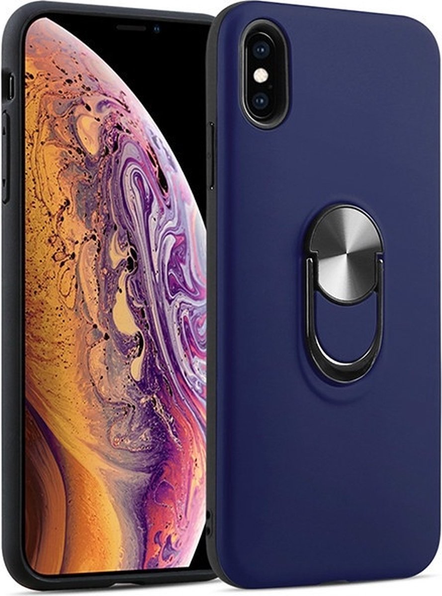 Hoesje Geschikt voor iPhone X/XS hoesje Shockproof Armor case - back cover – TPU – Blauw