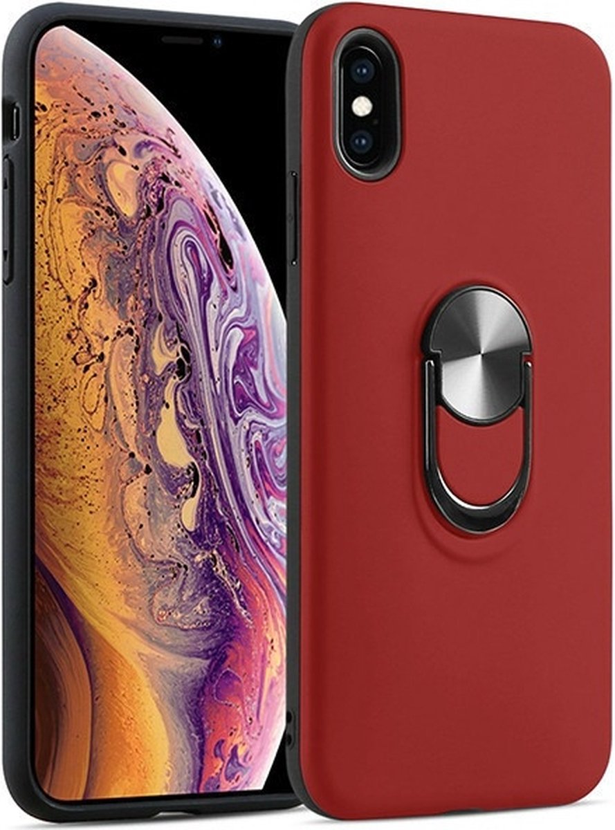 Hoesje Geschikt voor iPhone X/XS hoesje Shockproof Armor case - back cover – TPU – Rood