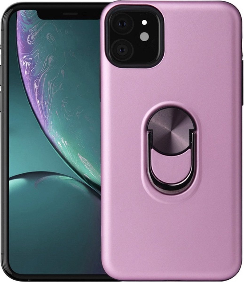 Hoesje Geschikt voor iPhone 11 hoesje Shockproof Armor case - back cover – TPU – Licht Paars