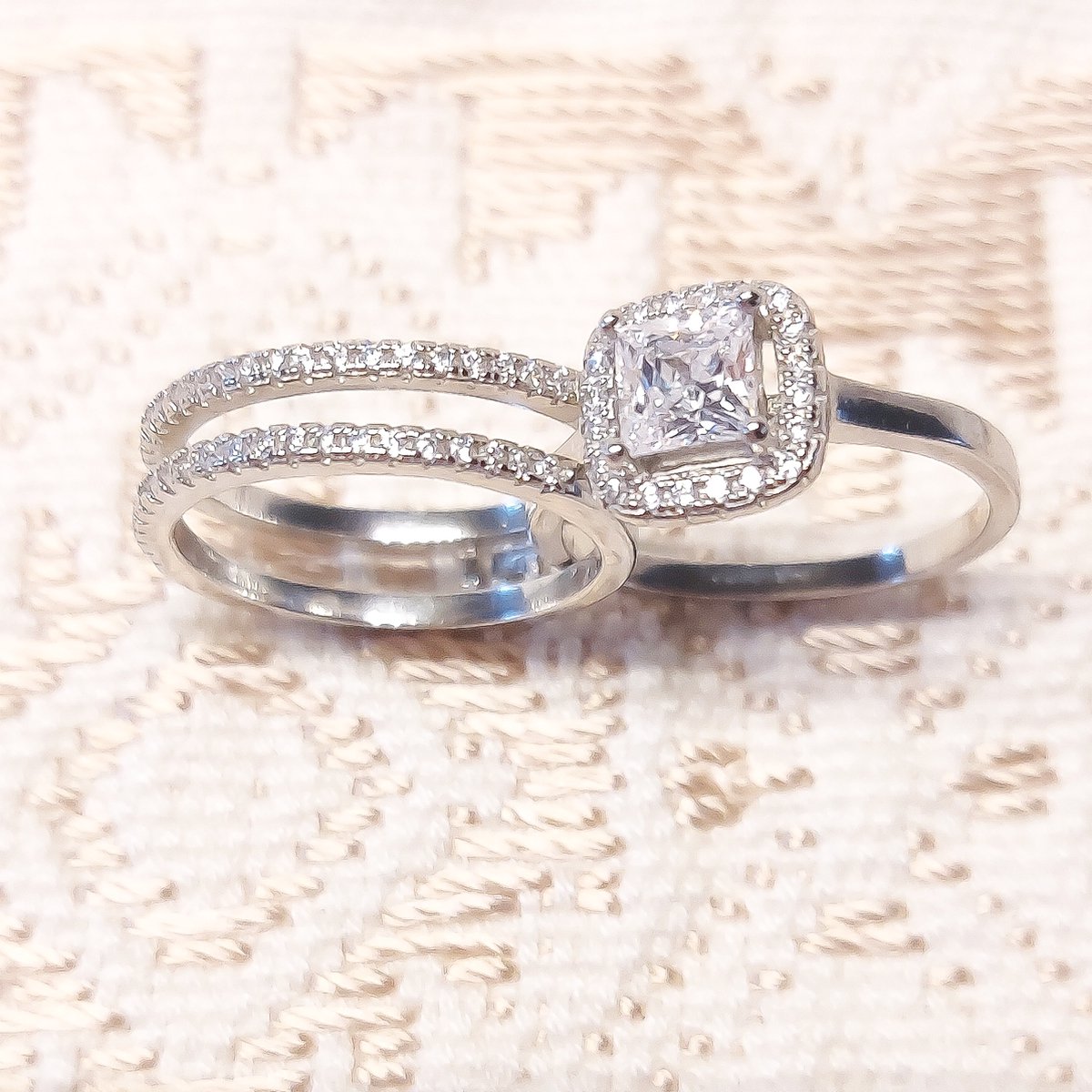 PROMETIDA / Jacket Bella / Verlovingsring set / zilveren ringen / Sterling Zilver 925 / moederdag cadeau / promise ring / relatie ring