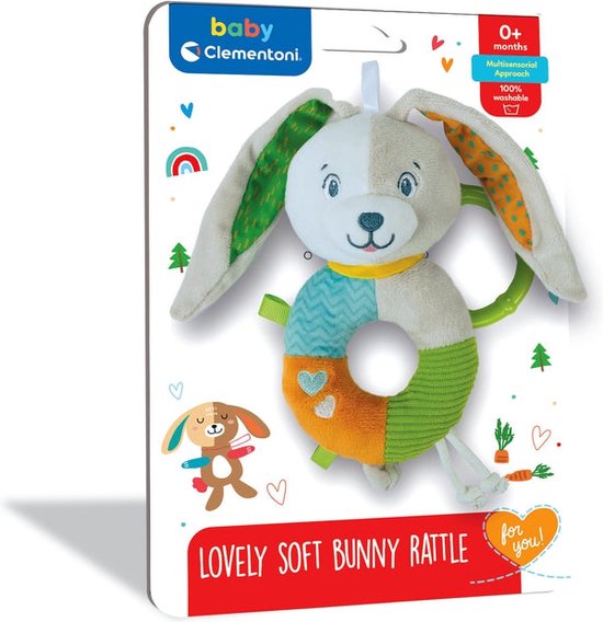 Clementoni Baby Lovely Zachte Rammelaar Bunny van Clementoni — afbeelding 2