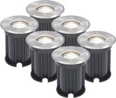 6x Maisy dimmable LED spot au sol rond en acier inoxydable 5W 6000K IP67 faisceau étanche garantie 3 ans