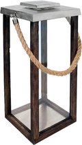 Lantaarn 25,5x25,5x56cm met touw