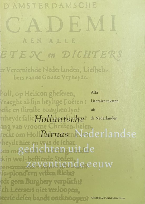 Cover van het boek 'Hollantsche Parnas' van T. van Strien