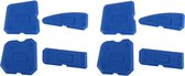 DW4Trading Décapants en silicone Lot de 4 profils - Grattoir - Caoutchoucs d'étanchéité - Peinture - Bleu - 2 ensembles