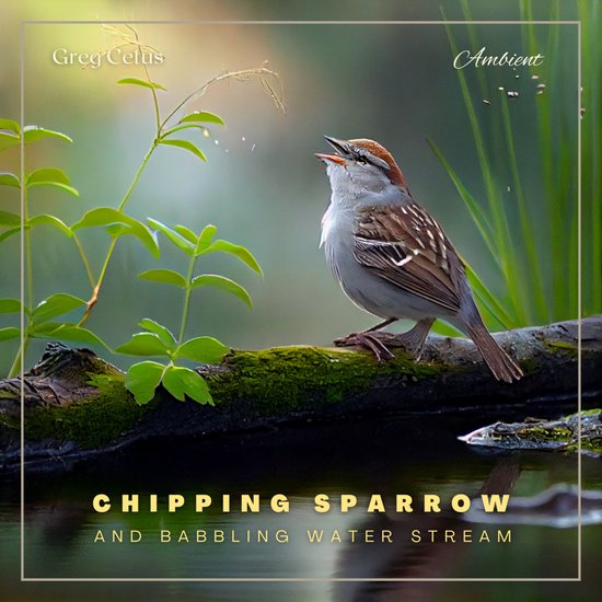 Chipping Sparrow and Babbling Water Stream - cover