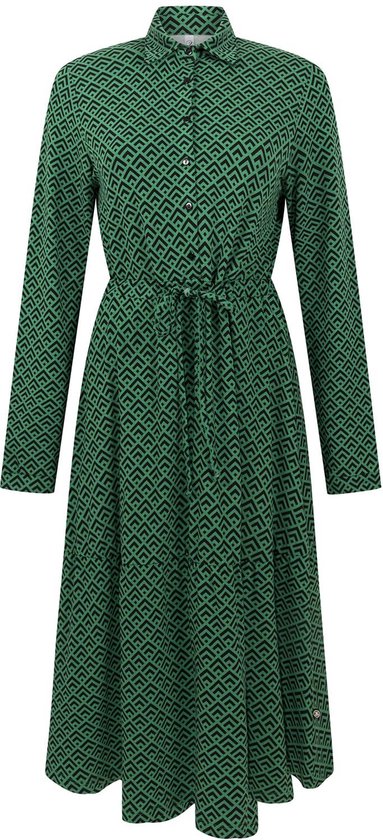 Zoso Jurk Tiffany Dress Allover Print 225 Green Black Dames Maat L bol