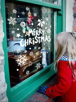 Merkloos - kerst - muursticker kerst - raam sticker - wanddecoratie