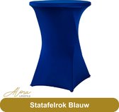 Statafelrok Blauw 80 cm - Alora tafelrok voor statafel - Statafelhoes - Bruiloft - Cocktailparty - Stretch Rok