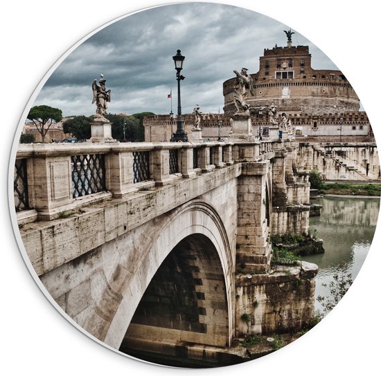 WallClassics - Cercle Mural en Plaque de Mousse PVC - Ville de Rome - 20x20 cm Photo sur Cercle Mural (avec système d'accrochage)