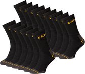 CAT Werksokken Heren Zwart - 15 paar - Maat 41-45