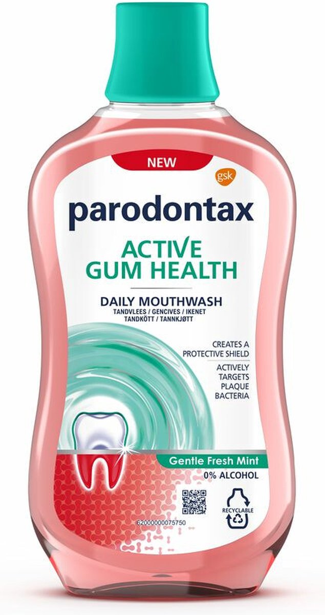 Goedkoopste Parodontax Active Gum Health Mondwater Gentle Fresh Mint 500 ml
